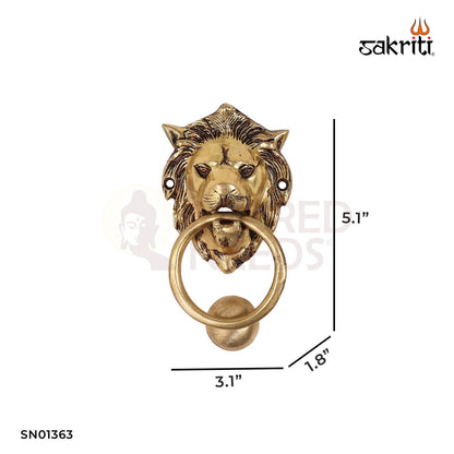 BRASS LION DOOR KNOCKER