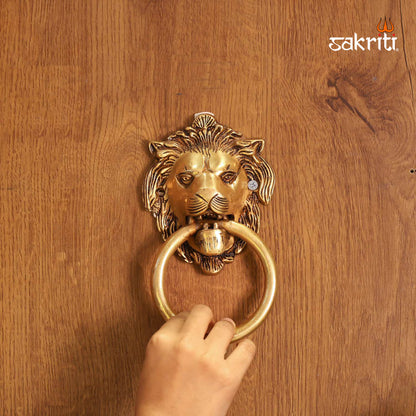 BRASS LION DOOR KNOCKER