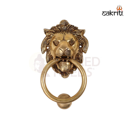 BRASS LION DOOR KNOCKER