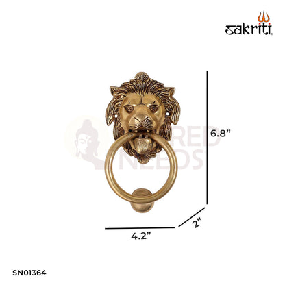 BRASS LION DOOR KNOCKER