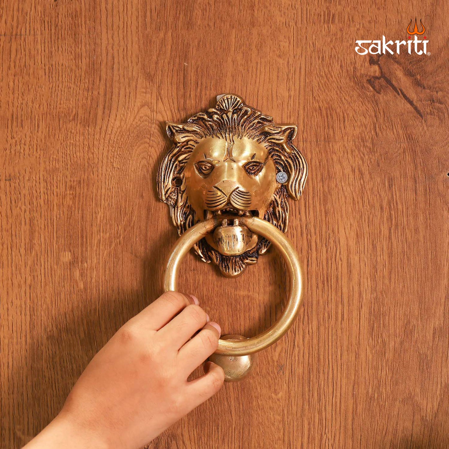 BRASS LION DOOR KNOCKER