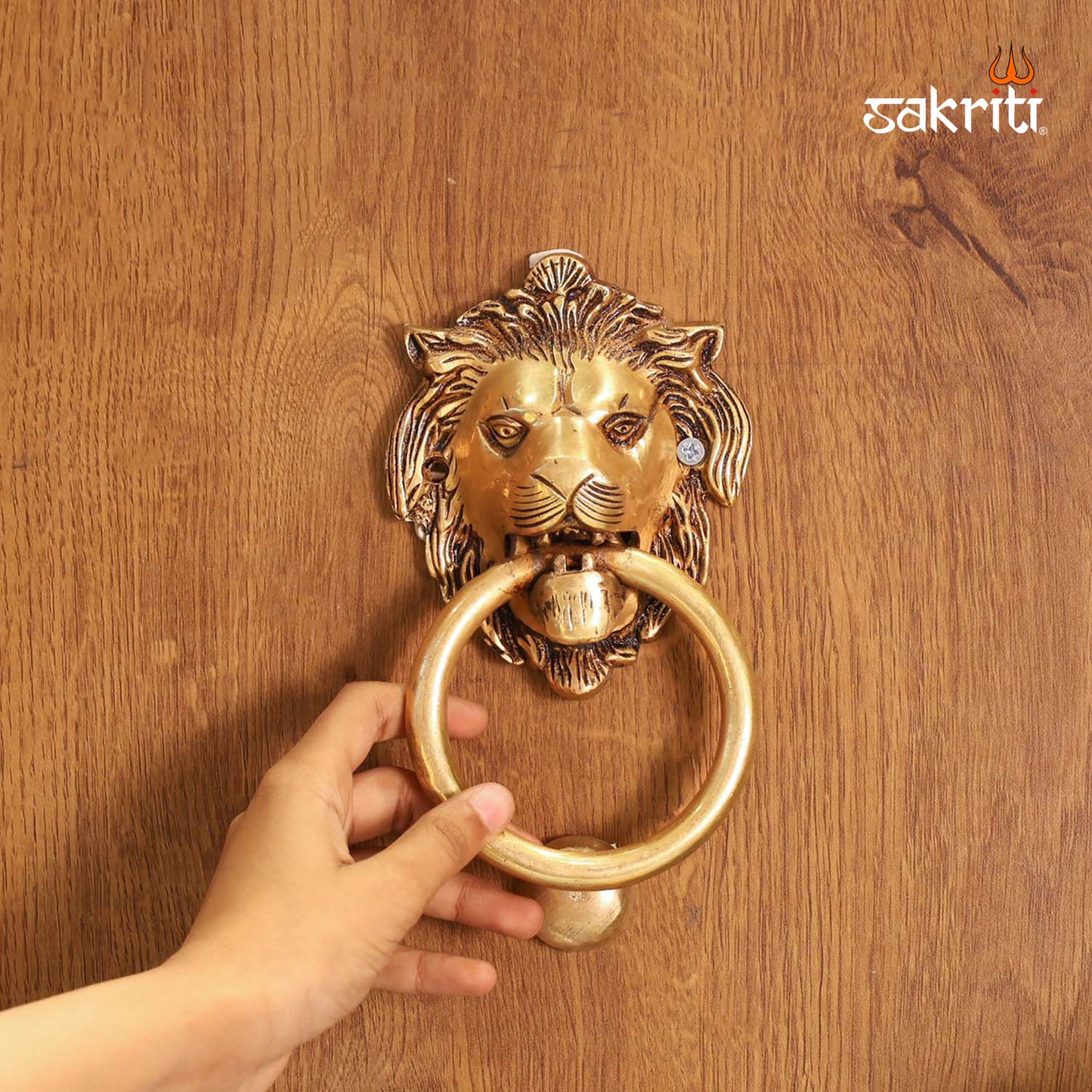 BRASS LION DOOR KNOCKER