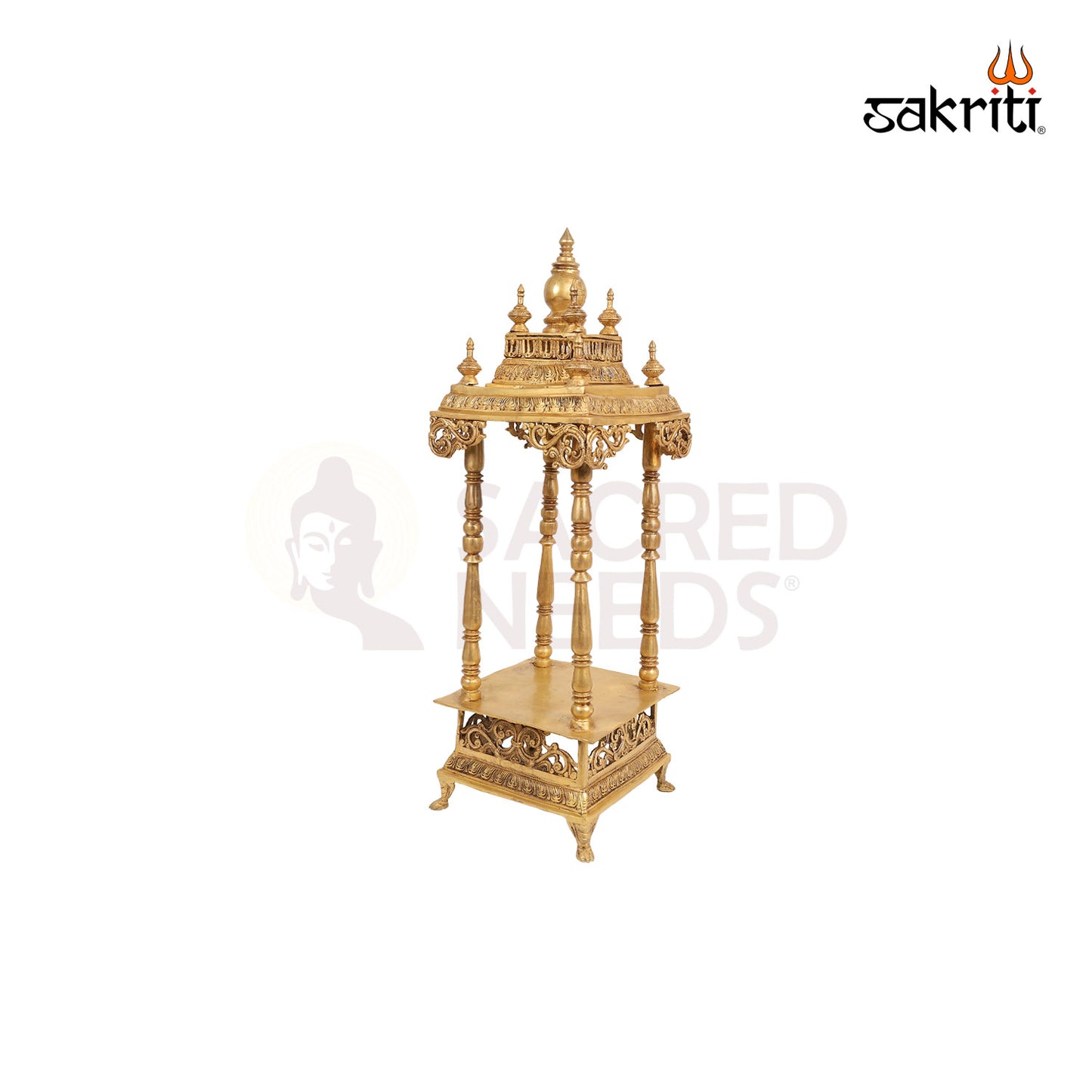 Brass Puja Temple / Mandir for Home – 32 Inch Spiritual Setup