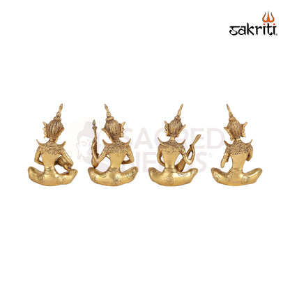 Brass Tara Devi Idol Set – 7.7 Inch Tibetan Buddhist Goddess