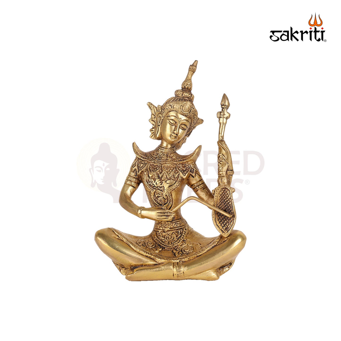 Brass Tara Devi Idol Set – 7.7 Inch Tibetan Buddhist Goddess
