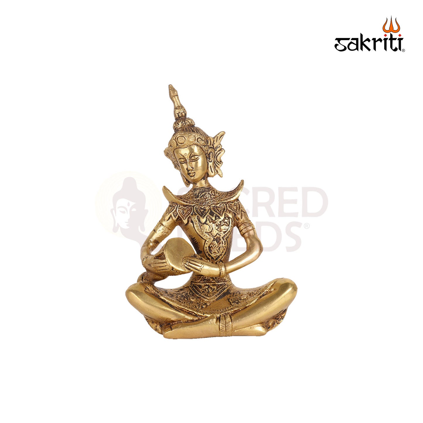 Brass Tara Devi Idol Set – 7.7 Inch Tibetan Buddhist Goddess