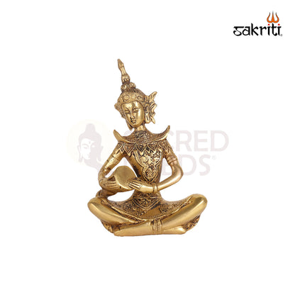 Brass Tara Devi Idol Set – 7.7 Inch Tibetan Buddhist Goddess