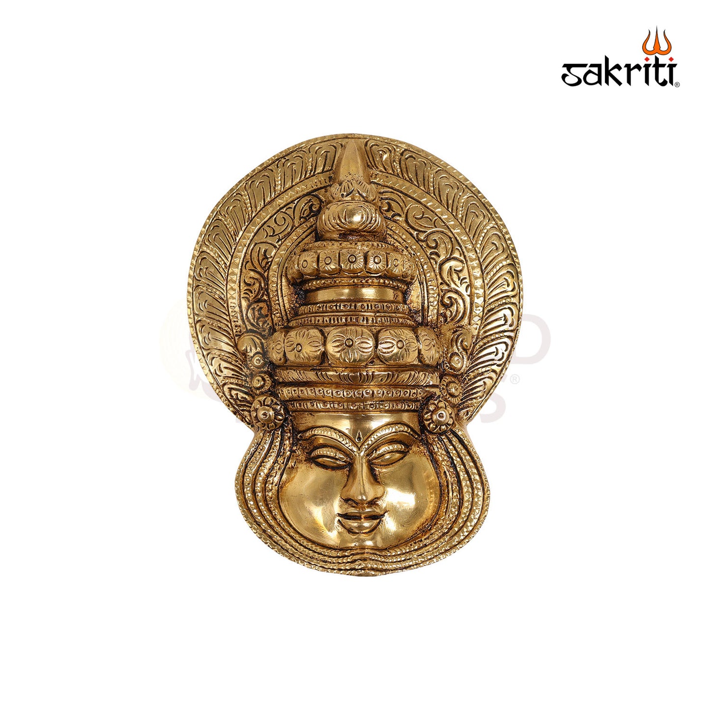 BRASS WALL MOUNTED KATHAKALI FACE