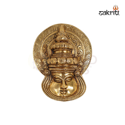 BRASS WALL MOUNTED KATHAKALI FACE