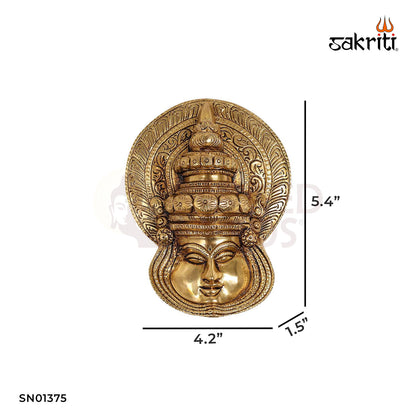 BRASS WALL MOUNTED KATHAKALI FACE