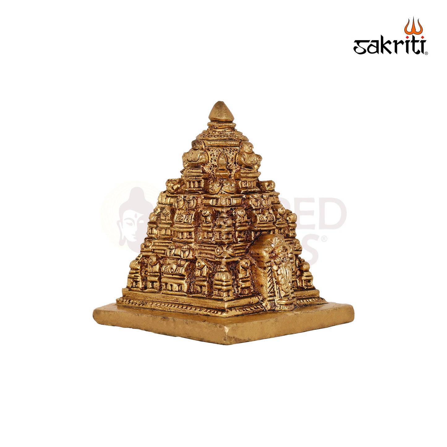 Brass Balaji Temple Figurine – 2.9 Inch Deity for Home Mandir