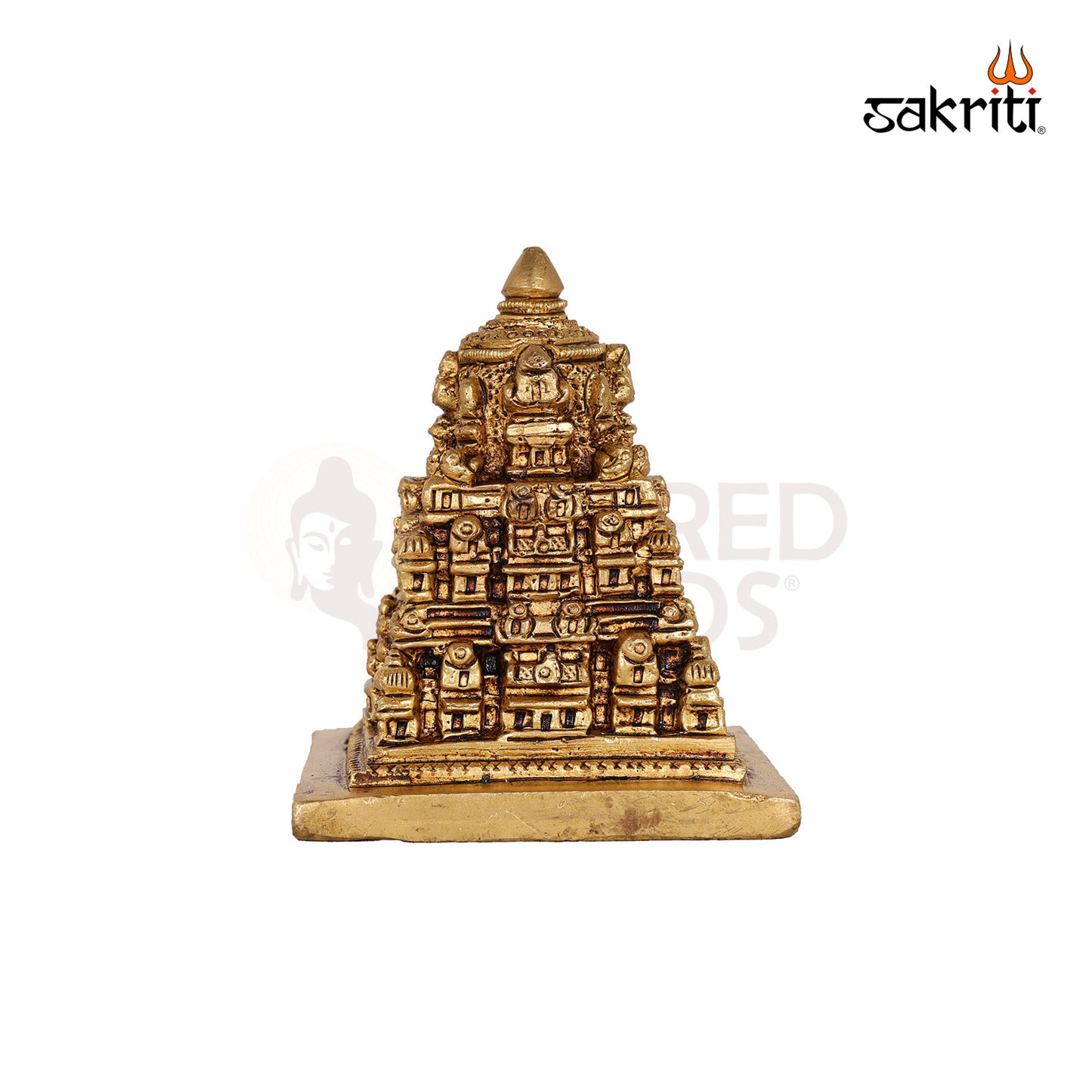 Brass Balaji Temple Figurine – 2.9 Inch Deity for Home Mandir