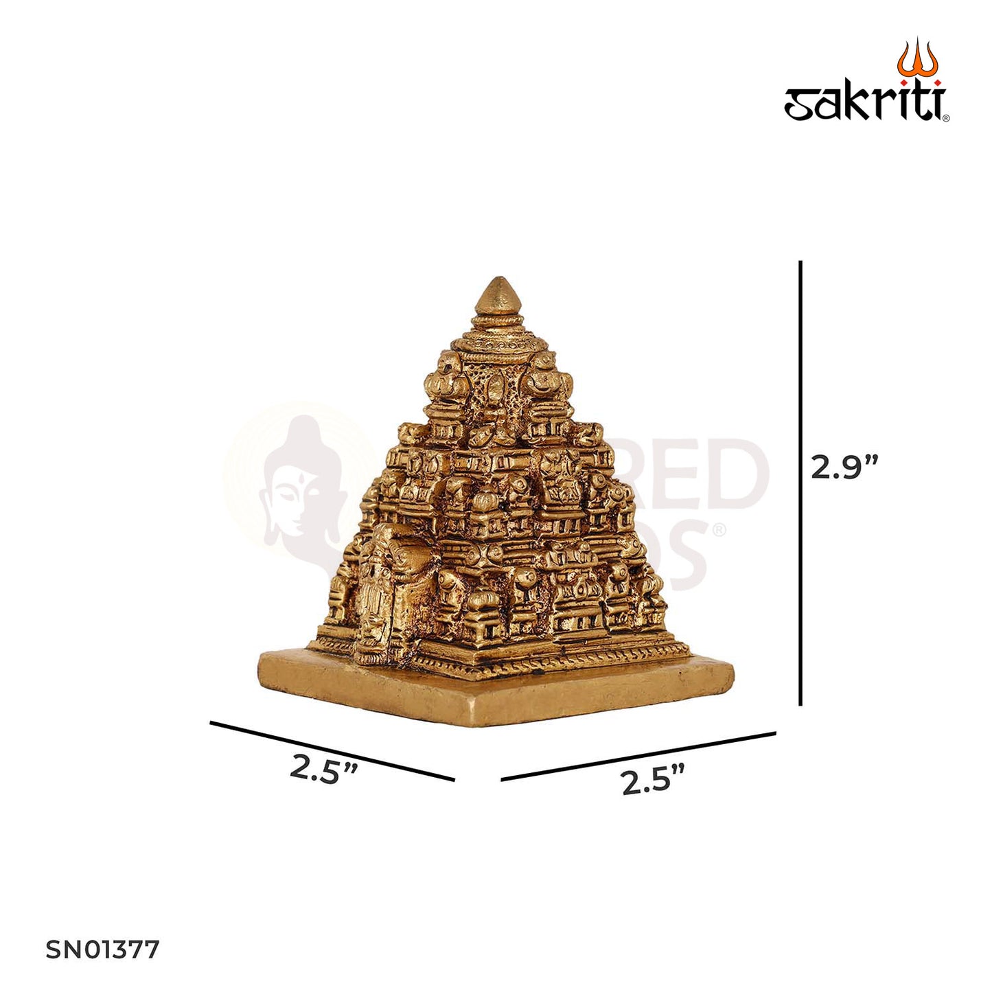 Brass Balaji Temple Figurine – 2.9 Inch Deity for Home Mandir