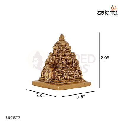 Brass Balaji Temple Figurine – 2.9 Inch Deity for Home Mandir
