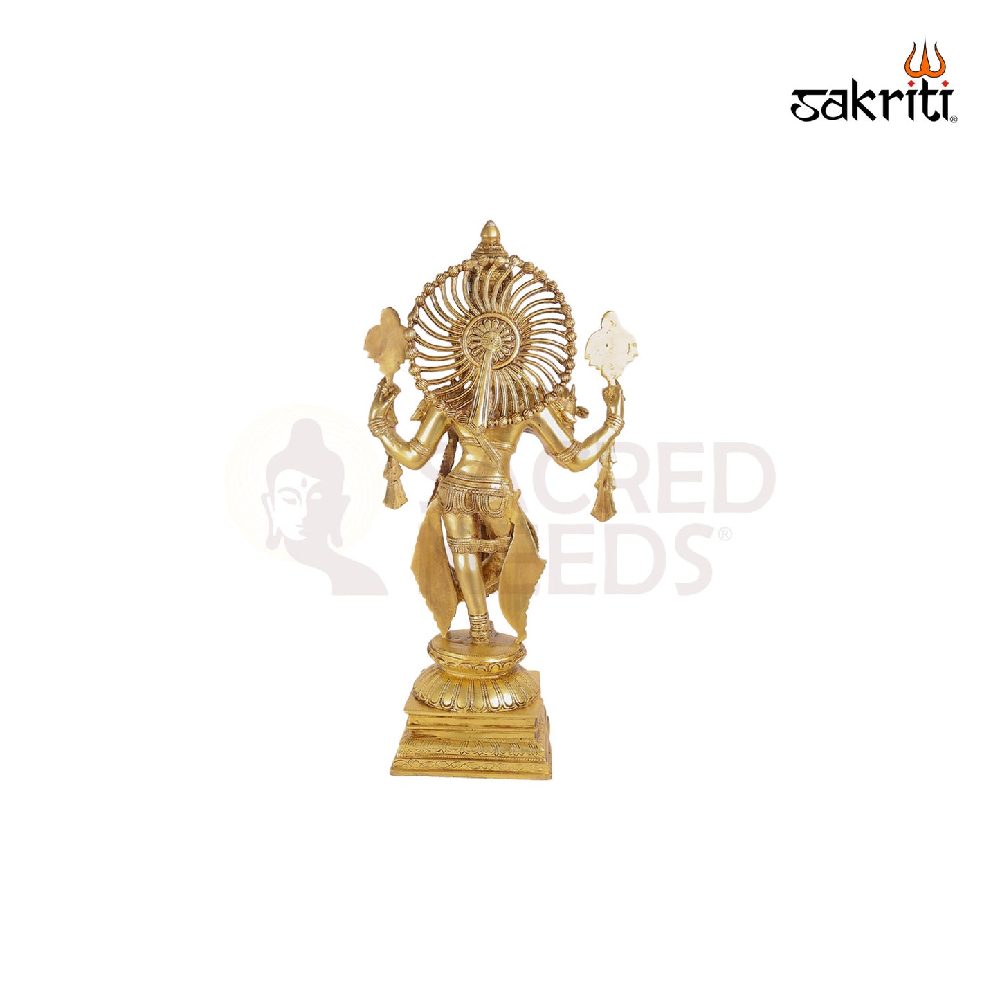 BRASS KRISHNA WITH SHANKH CHAKRA