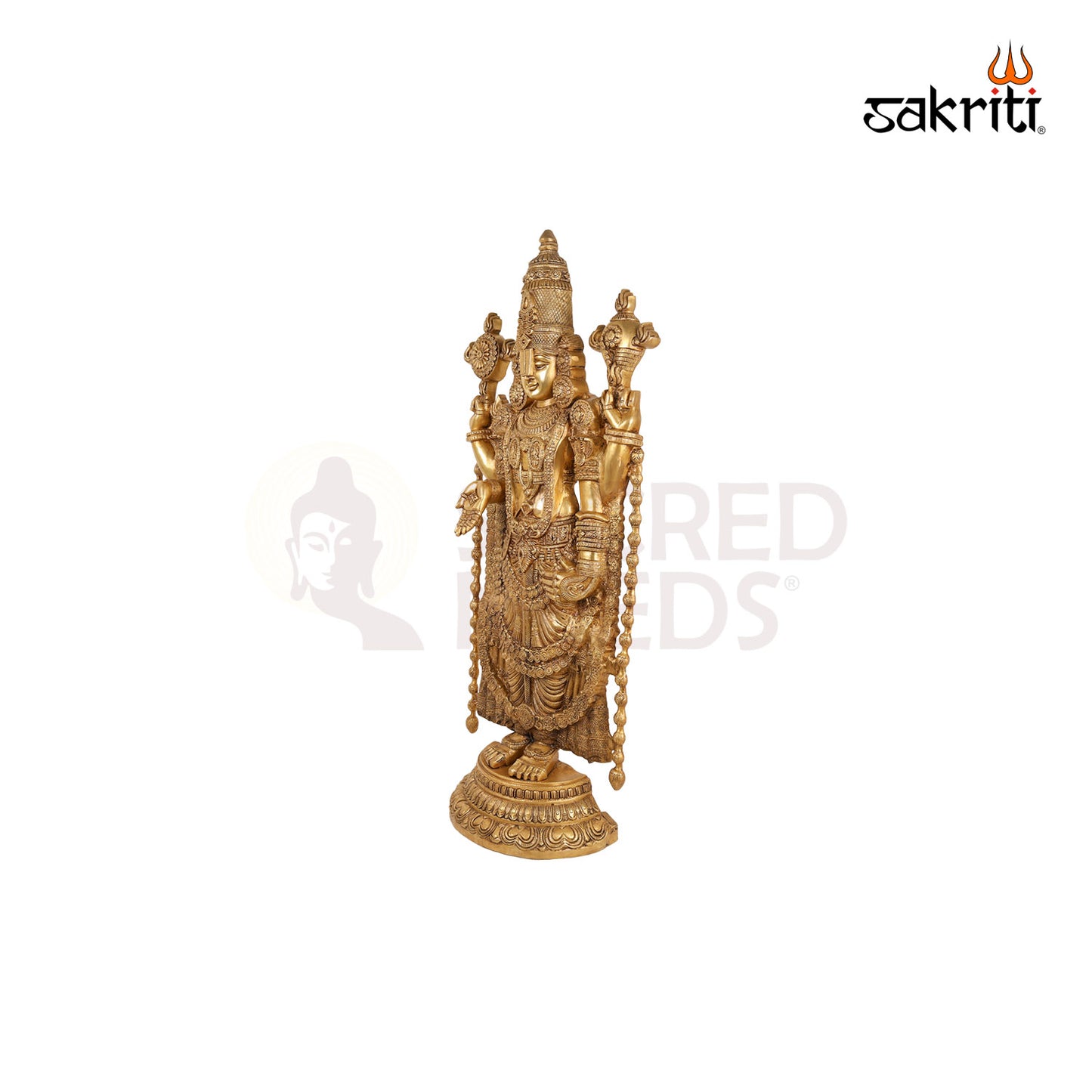 Brass Tirupati Balaji Idol – 46 Inch Lord Venkateswara Statue