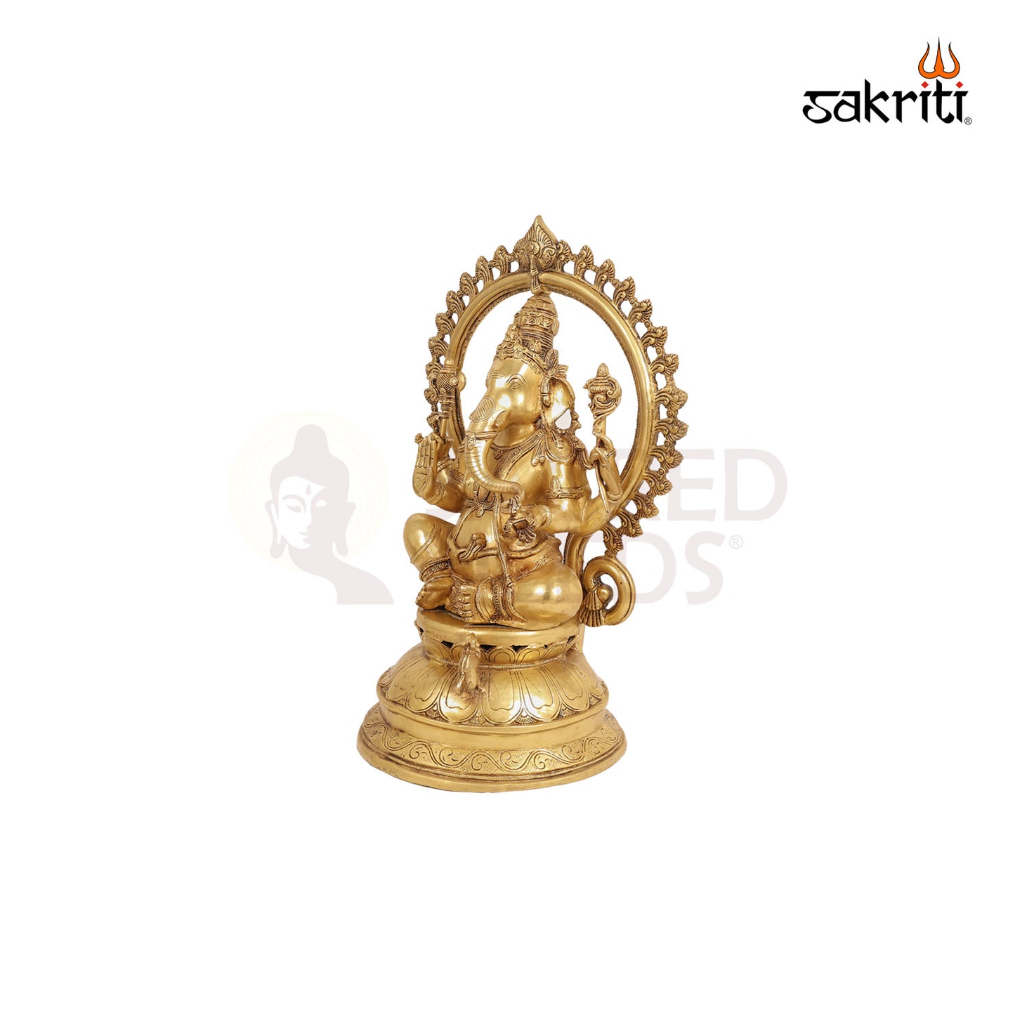 Brass Ganesha with Arch – 26 Inch Hindu God Sculpture