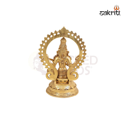 Brass Saraswathi with Arch – 26.5 Inch Goddess of Wisdom