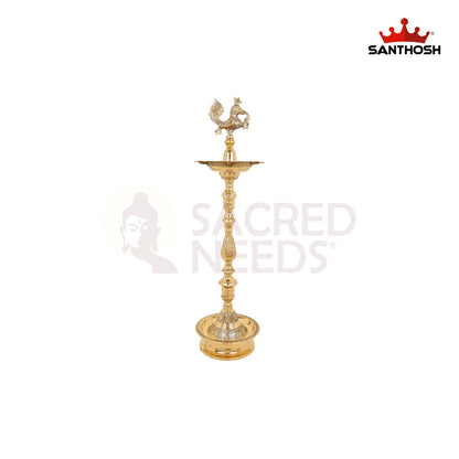 Brass Nagas Kuthu Vilakku – 36 Inch Festival Lamp for Puja