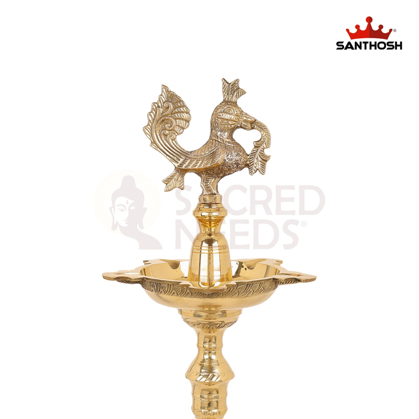 Brass Nagas Kuthu Vilakku – 36 Inch Festival Lamp for Puja
