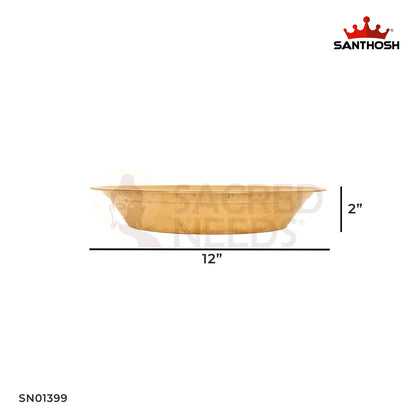 Brass Deep Parat – 2 Inch Brass Puja Aarti Plate