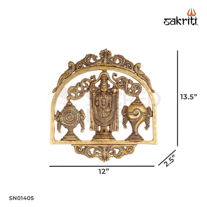 Balaji S C Wall Hanging Plate – 13.5 Inch Lord Venkateswara Decor