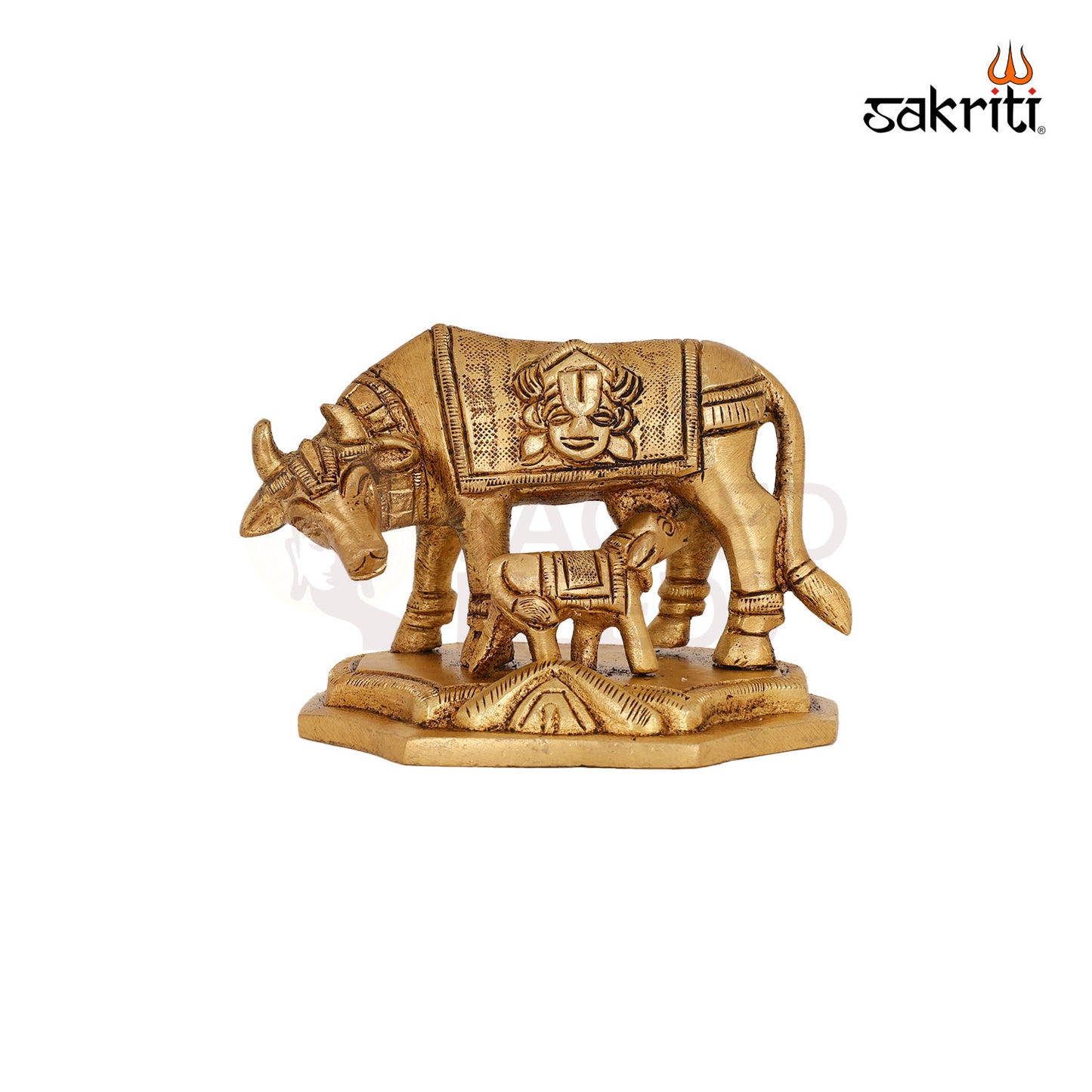 BRASS COW & CALF WITH BALAJI