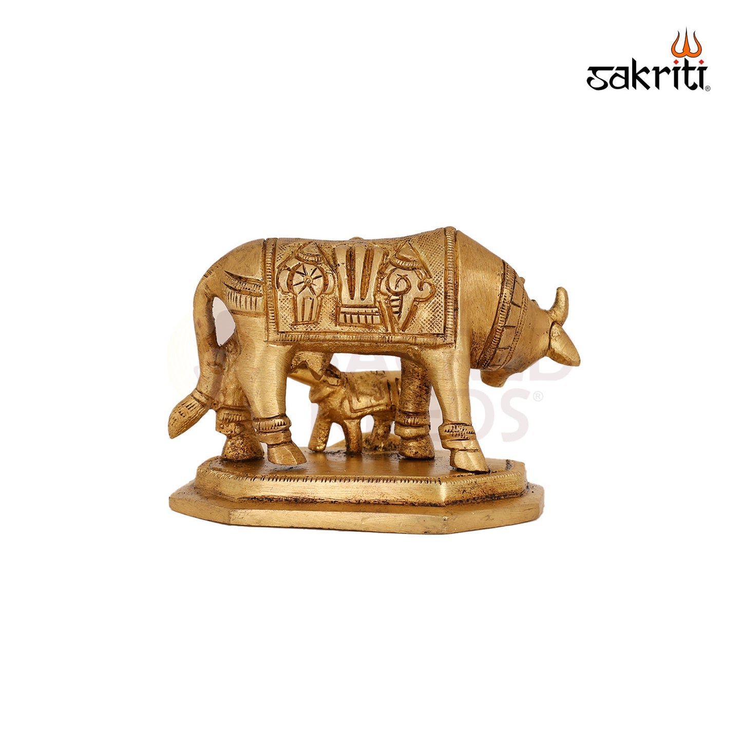 BRASS COW & CALF WITH BALAJI