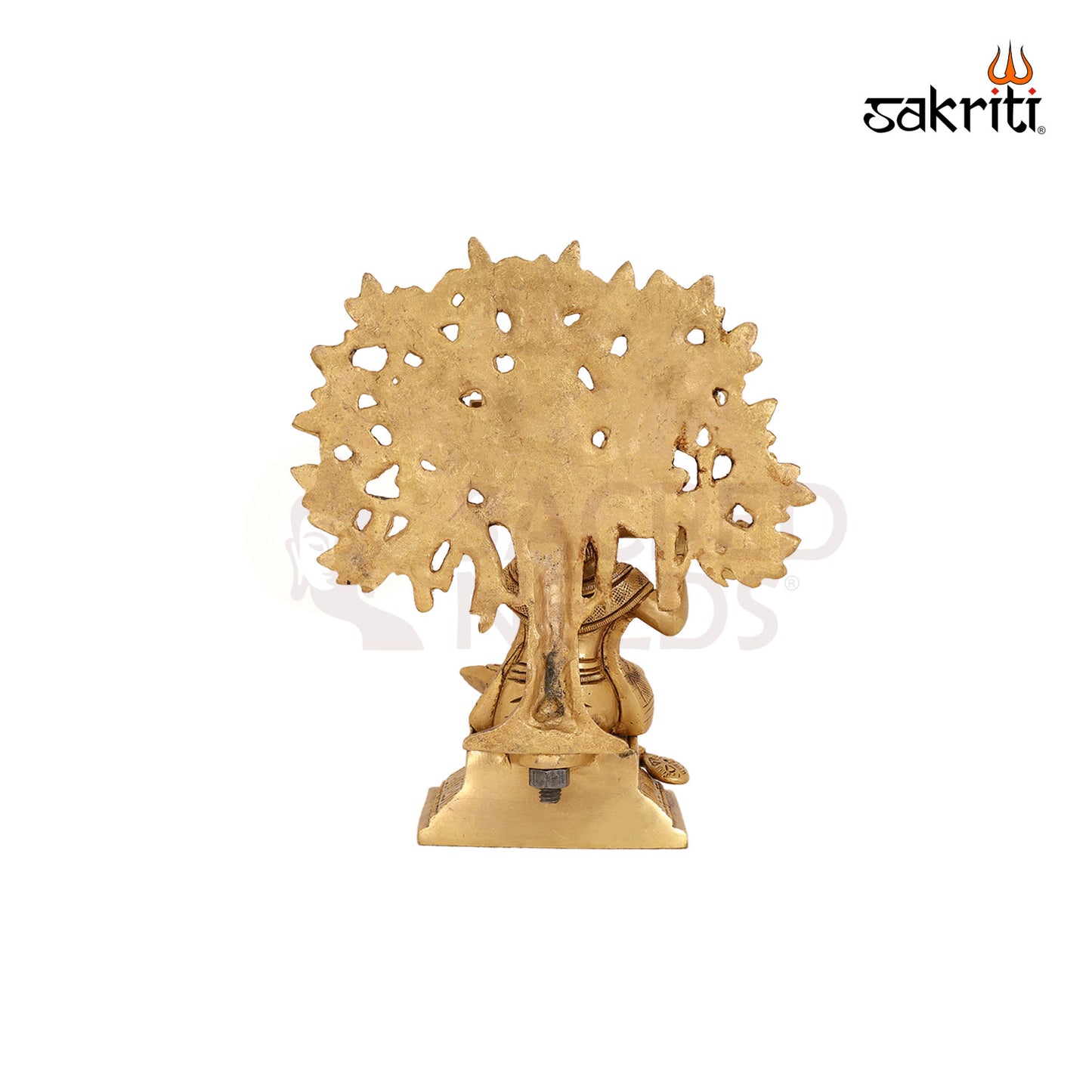 BRASS LORD KRISHNA WITH TREE