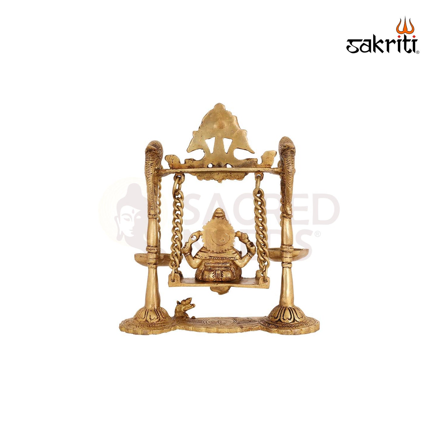 Ganesha Jhula with Hanging Lamp – 8.5 Inch Swing & Deepam Decor