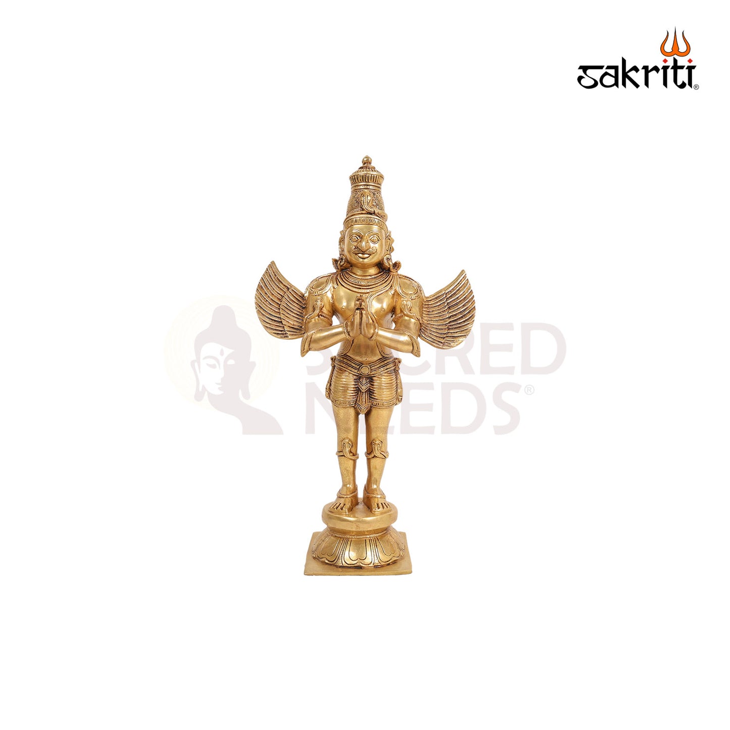 Brass Garuda with Open Wings – 22 Inch Vahana of Vishnu