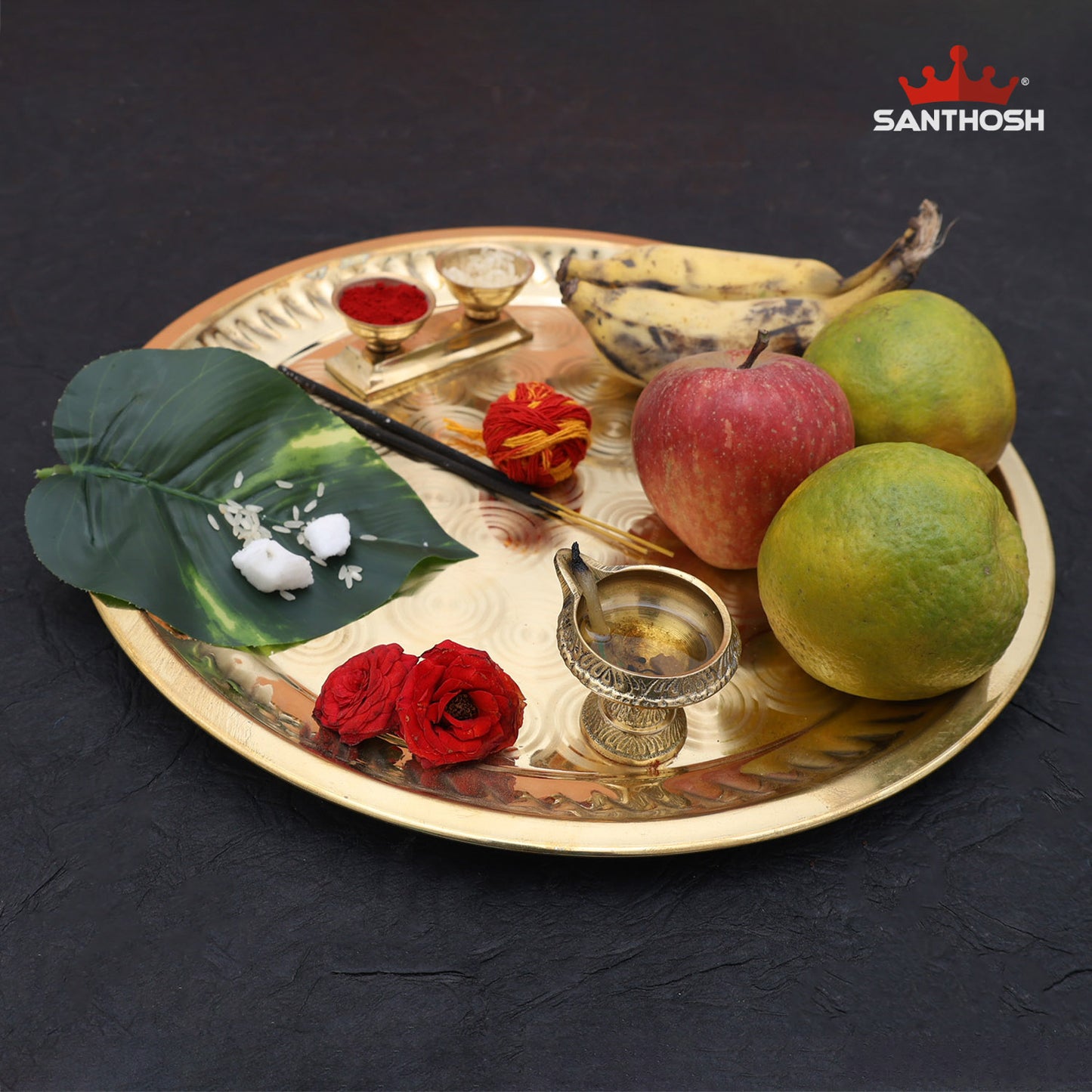 Brass Ring Plate – 0.8 Inch Minimalist Pooja Accessory