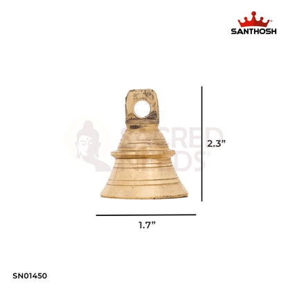 Brass Hanging Bell – 2.3 Inch Devotional Sound Bell