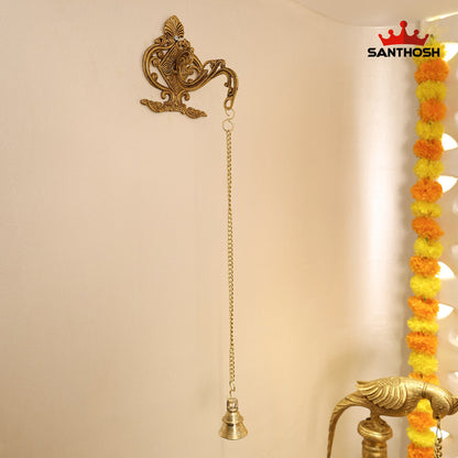 Brass Hanging Bell – 2.3 Inch Devotional Sound Bell