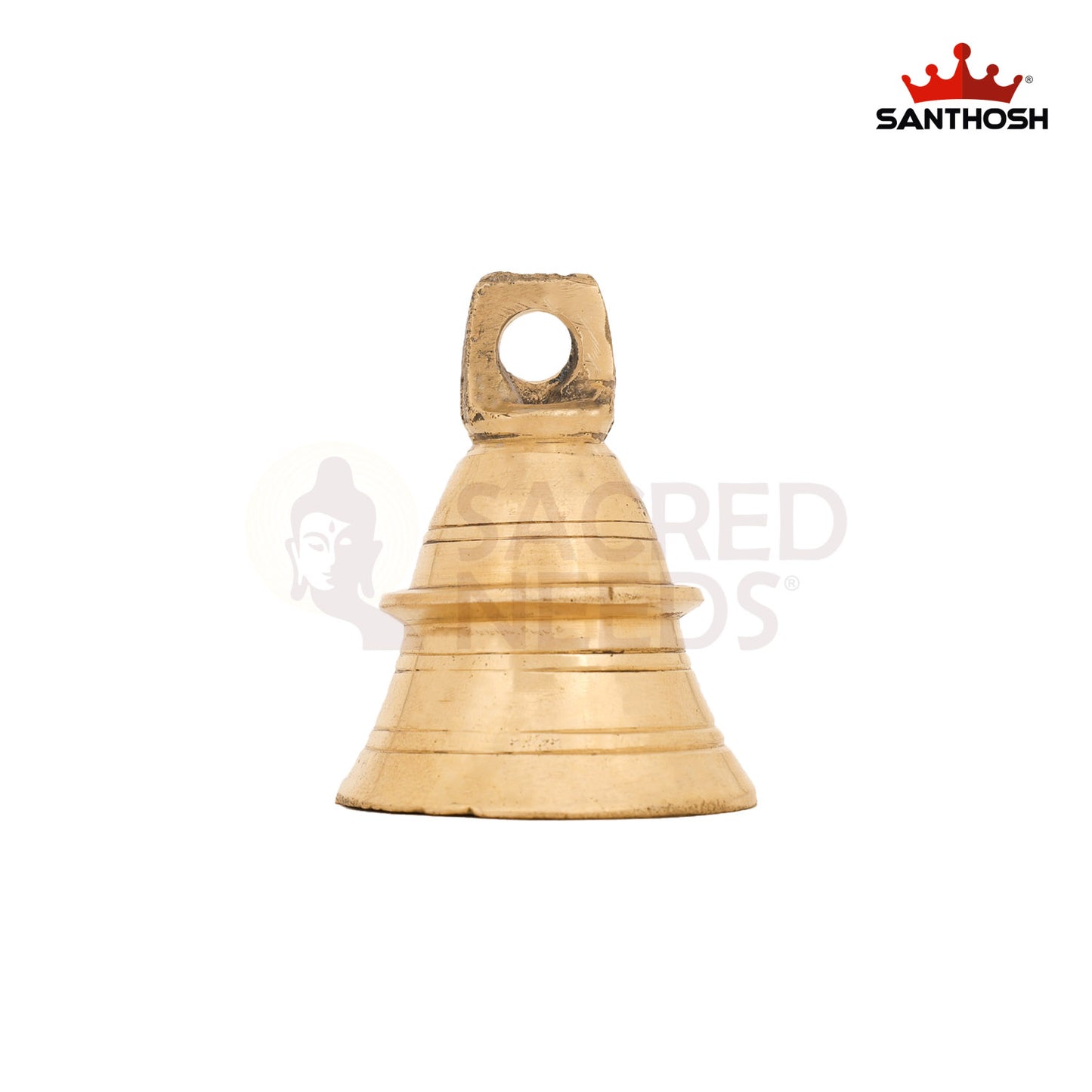 Brass Hanging Bell – 2.5 Inch Home Temple Accessory