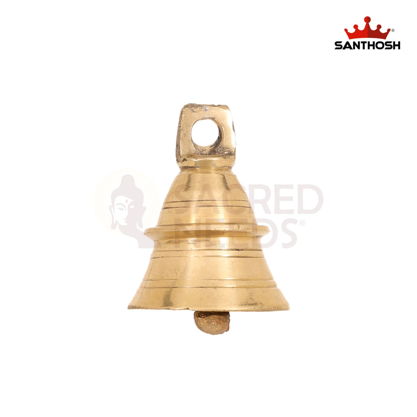 Brass Hanging Bell – 2.5 Inch Home Temple Accessory