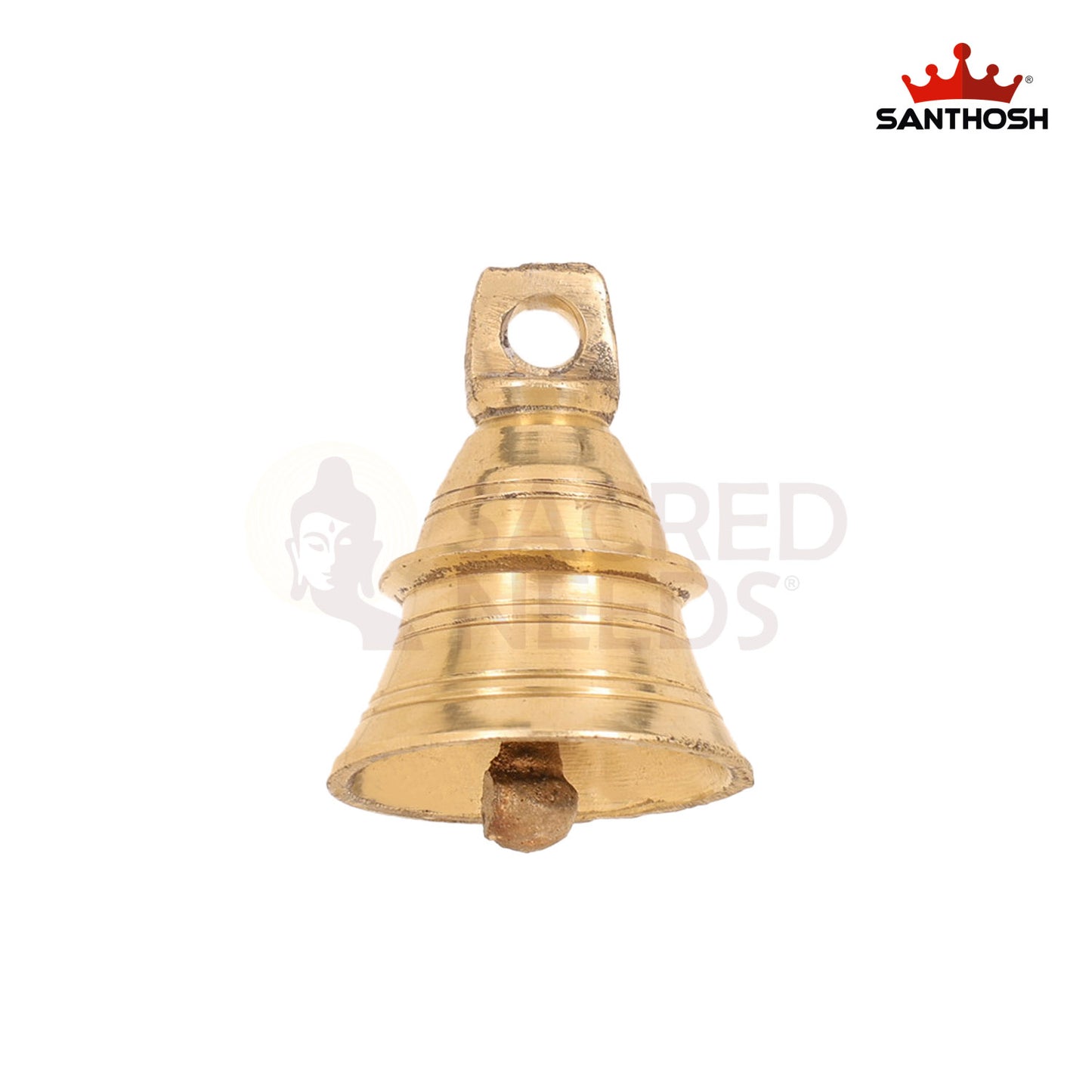 Brass Hanging Bell – 2.5 Inch Home Temple Accessory