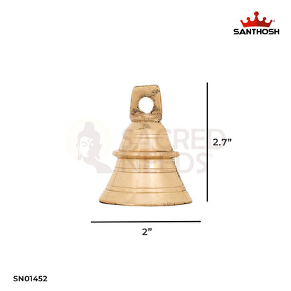 Brass Hanging Bell – 2.7 Inch Auspicious Hanging Ornament