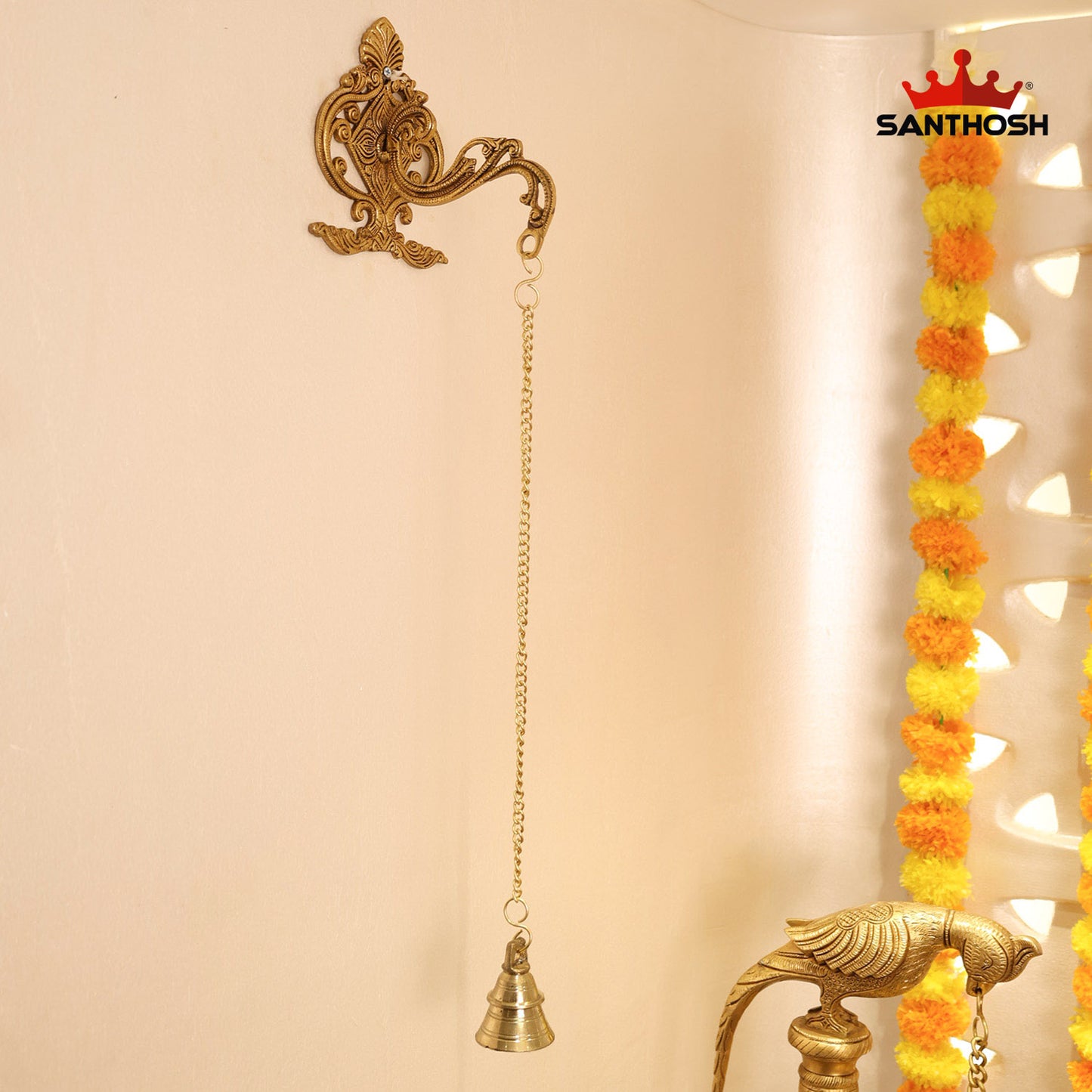 Brass Hanging Bell – 2.7 Inch Auspicious Hanging Ornament