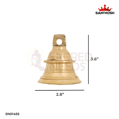 Brass Hanging Bell – 3.6 Inch Sound Decor for Entrance