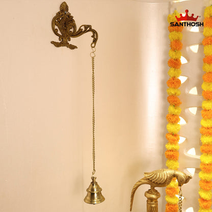 Brass Hanging Bell – 3.6 Inch Sound Decor for Entrance