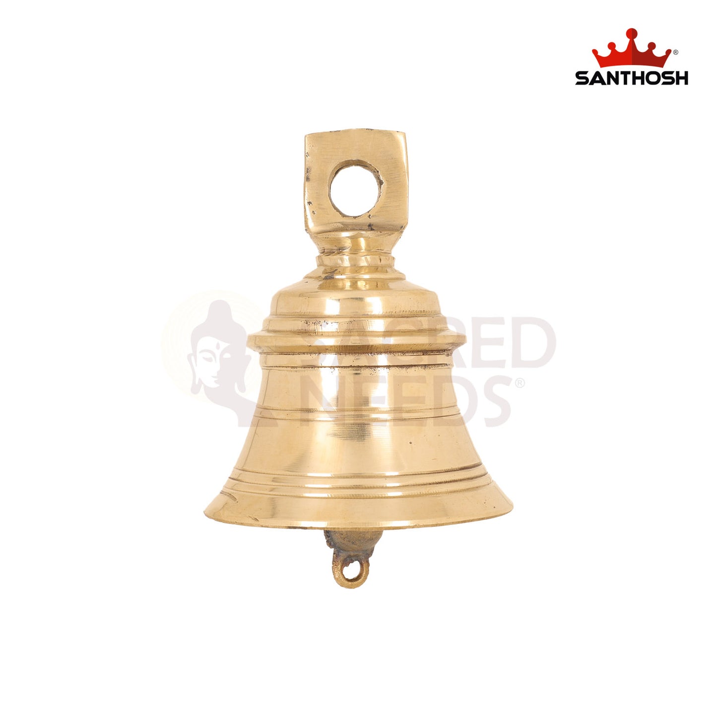 Brass Hanging Bell - 6.1 Inch Gateway Sound Decor