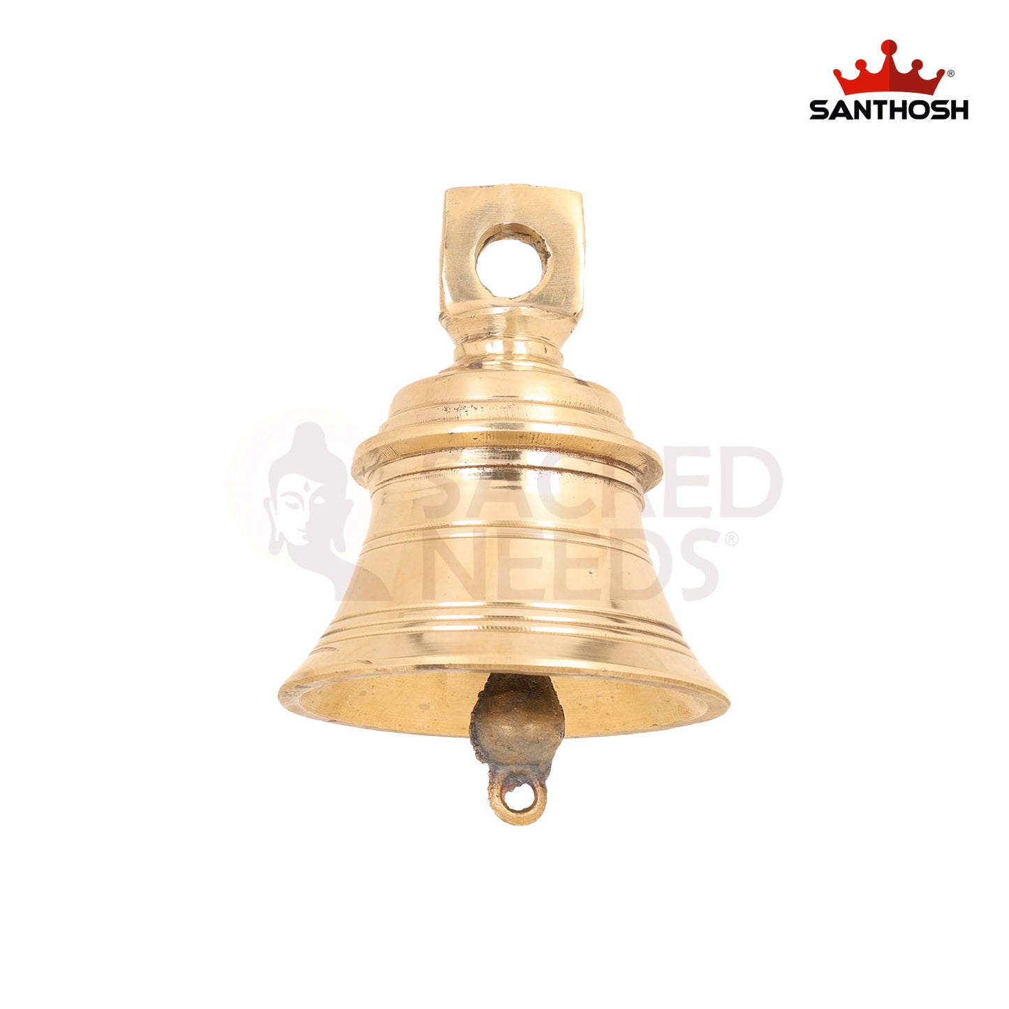 Brass Hanging Bell - 6.1 Inch Gateway Sound Decor