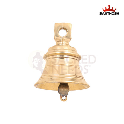 Brass Hanging Bell - 6.1 Inch Gateway Sound Decor