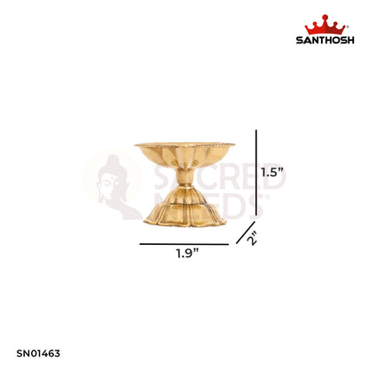 Brass ICC Padham Agal Special – 1.5 Inch Oil Diya for Spiritual Rituals