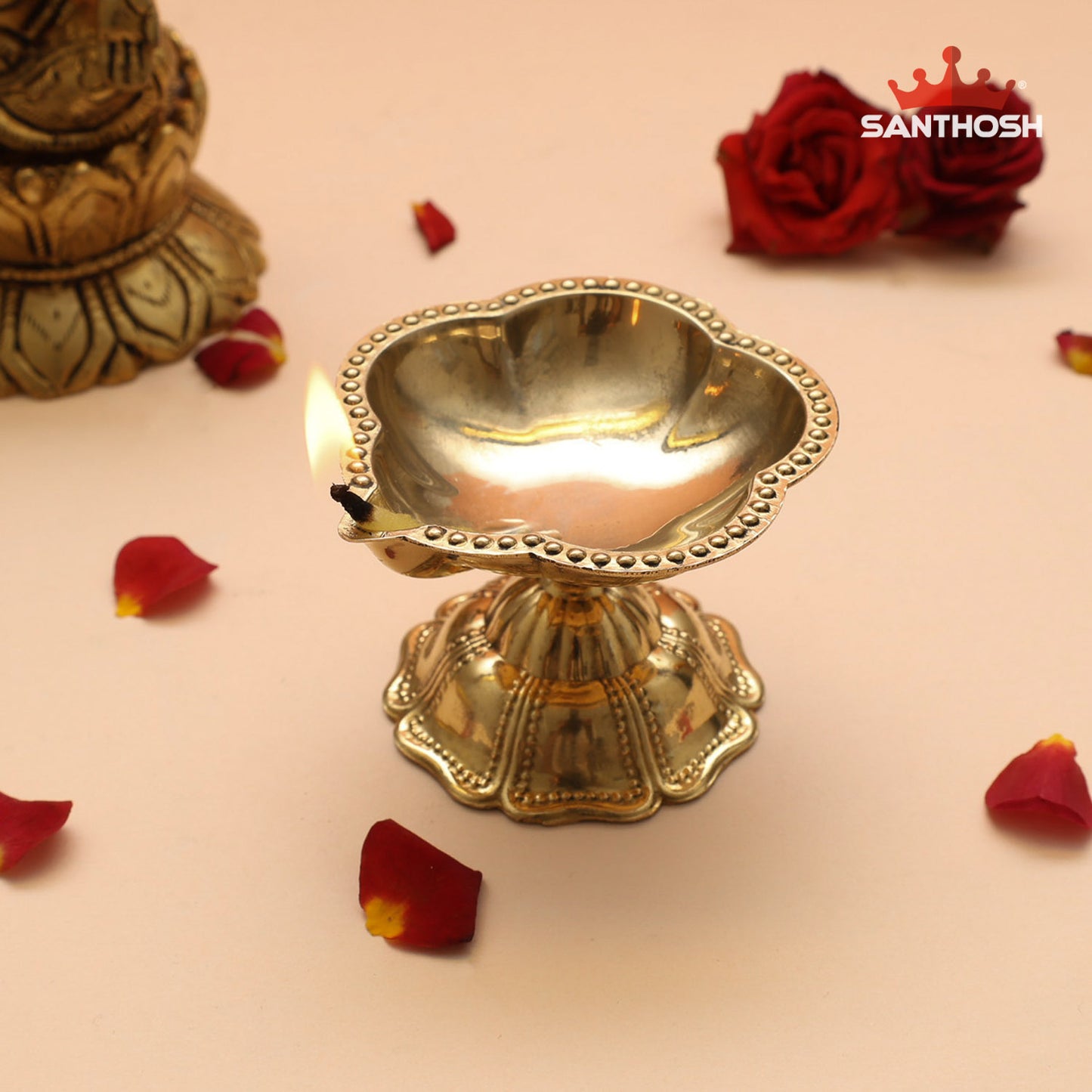 Brass ICC Padham Agal Special – 1.7 Inch Handmade Deepam for Pooja
