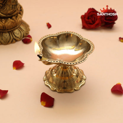 Brass ICC Padham Agal Special – 1.7 Inch Handmade Deepam for Pooja