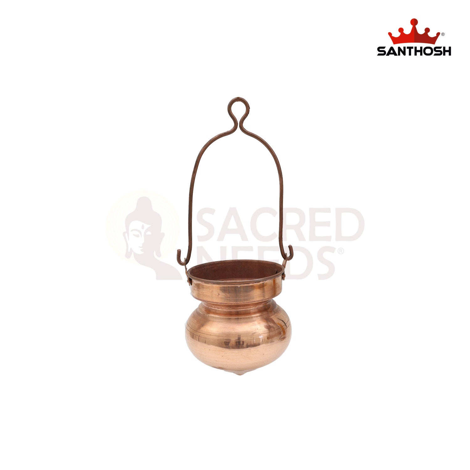 Paththara Pot Copper Dhara Pathram – 7.8 Inch Ritual Pouring Pot for Pooja – Sacred Needs