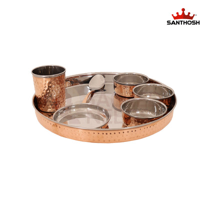 STEEL-COPPER THALI SET