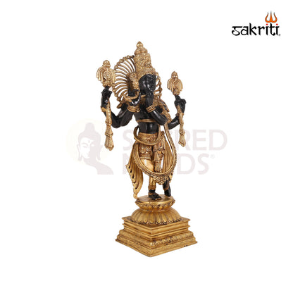 BRASS KRISHNA WITH SHANKH CHAKRA